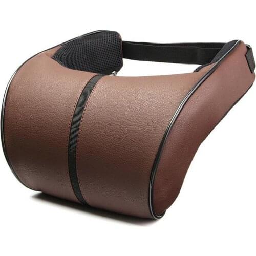 PU Leather Auto Car Neck Pillow Memory Foam Pillow Neck Rest