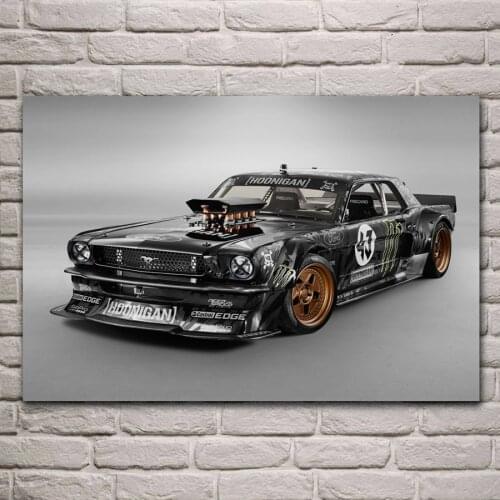 Cool custom Hot rods classic mustang muscle sports car posters on the wall picture home living room decoration for bedroom KA301