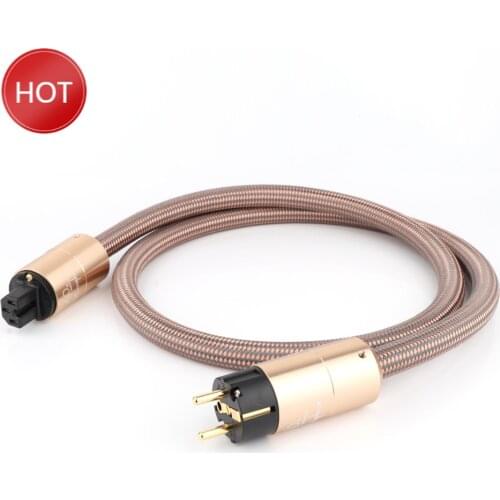Hot selling HI End Schuko Power Cord CD Amplifier Amp EU Power Plug Cable HIFI AC Mains Power CableEU Schuko Power Iine
