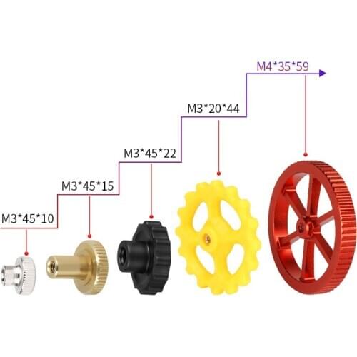MEGA 4SETS M3/M4 Screws Nuts Heat Bed Leveling Spring Knob DIY Parts 3D Printers Print Platform Screw Calibration Accessories