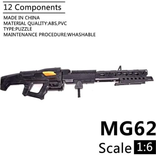 1:6 MG62 Machine Gun 1/6 Soldiers Weapons Model Plastic Puzzle Model For 12" Soldier Action Figure