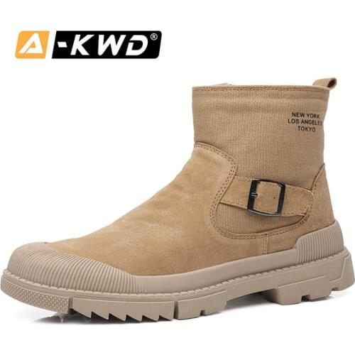 Fashion Military Boots Autumn Breathable Mens Work Boots British Men’s Shoes Men Boot Pu Leather Sneakers Botas Militar Hombre