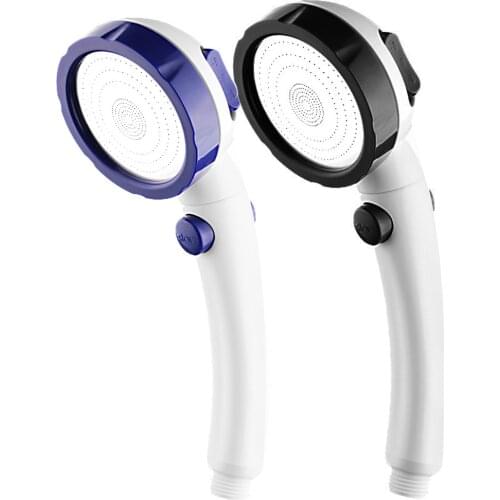 Pressurized 3-Function Modes Shower Head High Pressure Jetting Adjustable With Switch On/Off Button Bathroom ShowerHead Nozzle