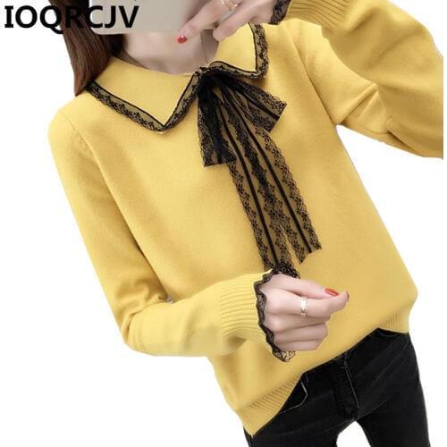 2019 Autumn Winter Women Sweaters Pullovers Long Sleeve Casual Sweater Slim Solid Knitted Jumpers Sweter Mujer Female Tops R540