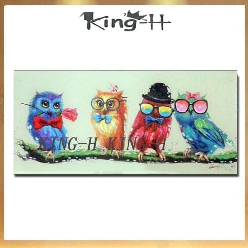 Pintura al óleo de aves animales de alta calidad pintada a mano pura en lienzo hecha a mano pájaros pintura al óleo para pared