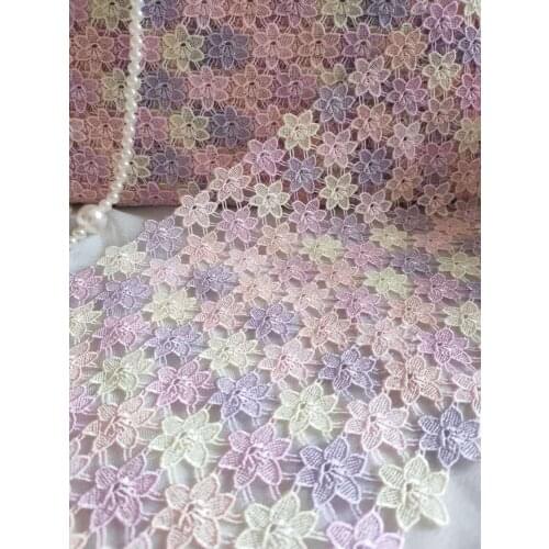 Lovely Colorful Venice Lace Trim Flowers Lace 7.87 Inches Wide Wedding Dress Costumes Supplies By The Yard