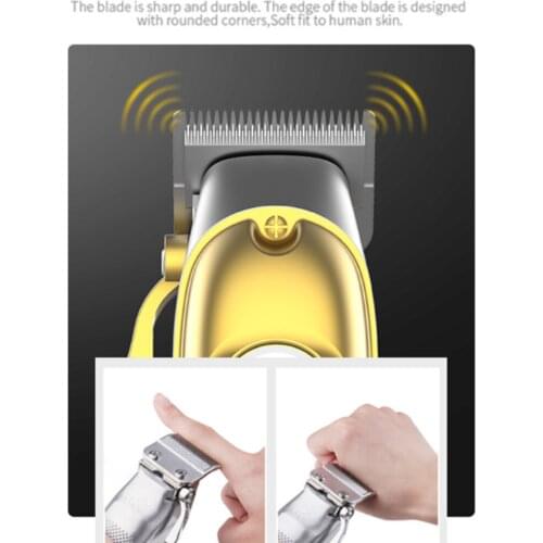 KM-53s USB Rechargeable Kemei Hair Clipper Clipper Metal Body Electric Clippers Engraving Hairline Hair Clipper LCD