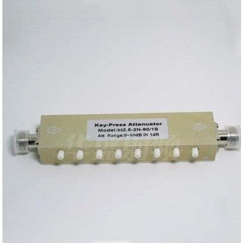 N/SMA type adjustable attenuator / RF stepping adjustable attenuation / button adjustable attenuator 0-90db