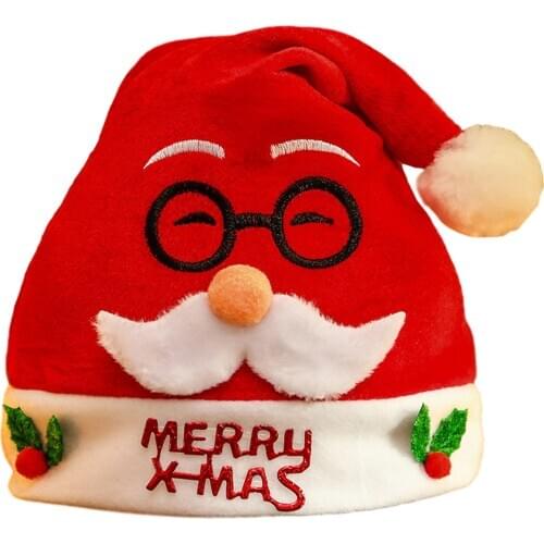 Adults Children Santa Hats Novelty Funny Christmas Hat with Cartoon Design Holiday Headwear Featival Autumn Winter