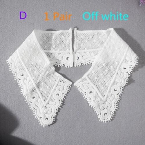 Chic Floral Lace collar Black Crochet Daisy LACE Neckline 1 PCS fake collar for DIY Garment dress blouse