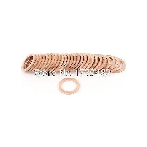 Tattoo Machine Copper Crush Washer Ring Gasket 10mmx14mmx1.5mm 30Pcs