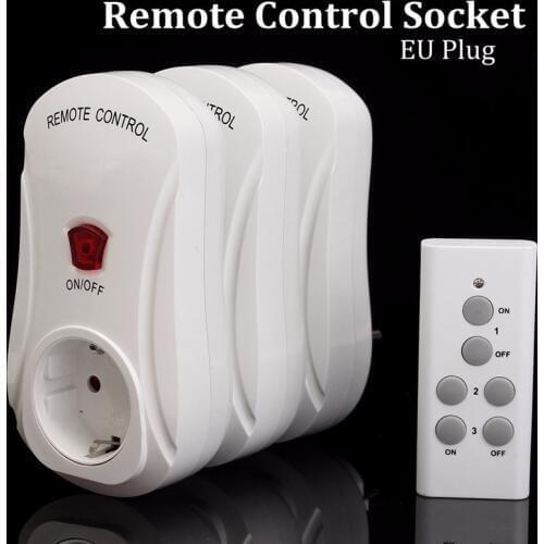 Smart EU Plug Wireles Remote Control 1 Socket Receivers 1/2/3Transmitter Intelligent Power Outlet Switch Home Electrical Remote