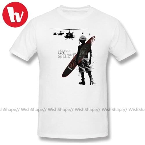 Vietnam War T Shirt Charlie Don T Surf T-Shirt Men Cartoon Print Summer Mens Short Sleeve T Shirts Basic Streetwear Tee Shirt