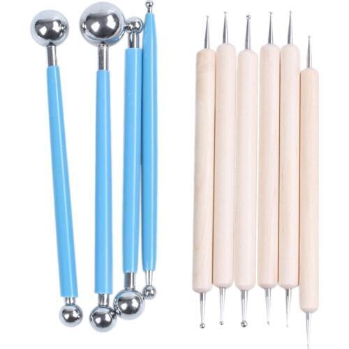 10 Piece Dotting Tools Ball Styluses for Mandala Rock Painting, Pottery Clay Craft, Embossing Art