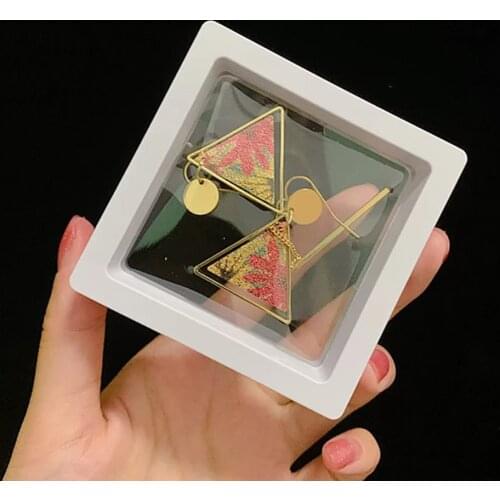 10pcs Set 3D Floating Display Stands Clear Jewelry Necklace Bracelet Transparent Box Holder Pendant Ring Case Container