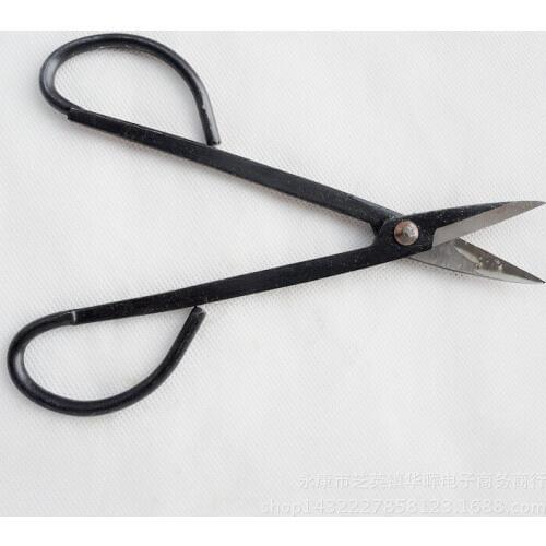 2pcs lot long handle bonsai scissors black coated full carbon steel garden trimming scissors household pruner tool