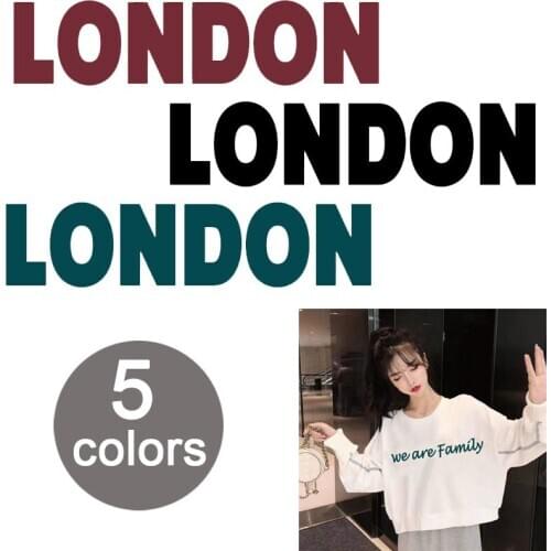 2020 LONDON letters iron patches for clothes Stickers diy patch applique heat transfers iron on for clothing Eco-Friendlly