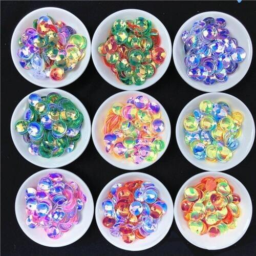 300pcs Loose Round Sequins Colorful PVC Sequins Paillettes Crafts Hats Shoes Clothes Decoration DIY Ceaft Sequins