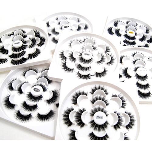 7 pairs 3D False Eyelashes Natural Long soft Feel Cilios Long Lasting Volume Lash Extension Reusable Fake Mink Lashes new styles