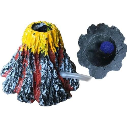Volcano Shape Fish Tank Toy Oxygen Pump Aquarium Fish Tank Decor Nice Sir Bubble Stone Air Pump Drive Ornament Aquarium Decor