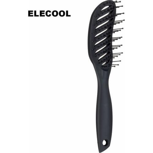 ELECOOL Wet/dry use Anti-Static Hair Brush Hair Comb Small curved comb With matte texture handle Massage Comb Styling Tools