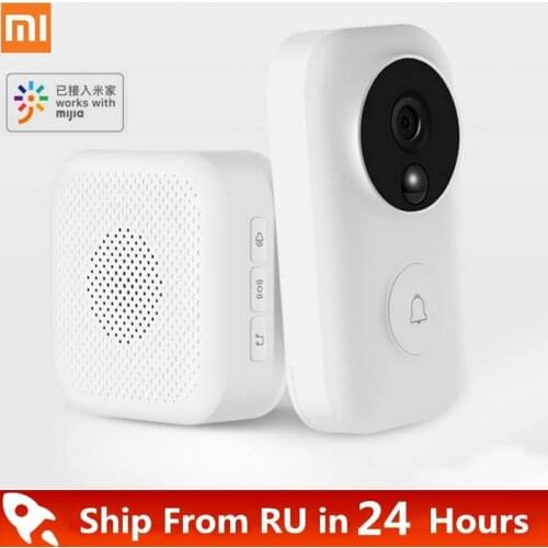 Xiaomi Wireless Doorbell AI Face Identification Doorbell Set IR Night Video Motion Detection WIFI Self-power-generating Mi Home