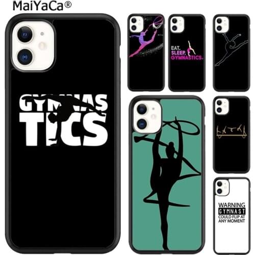 MaiYaCa Rainbow Gymnastics Silhouette Phone Case Cover For iPhone SE 6 6s 7 8 plus X XR XS 11 12 pro max Samsung S8 S9 S10 shell