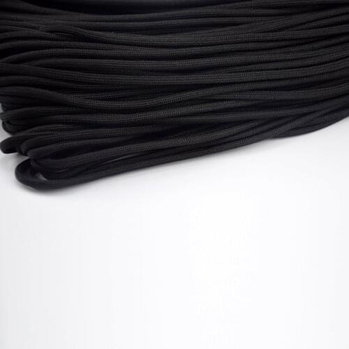 Black 100 Meter Rope Paracord Outdoor 7 Strand Cord Polypropylene Paracord Rope 550 Cord Rope Survival Braided Bracelet Paracord