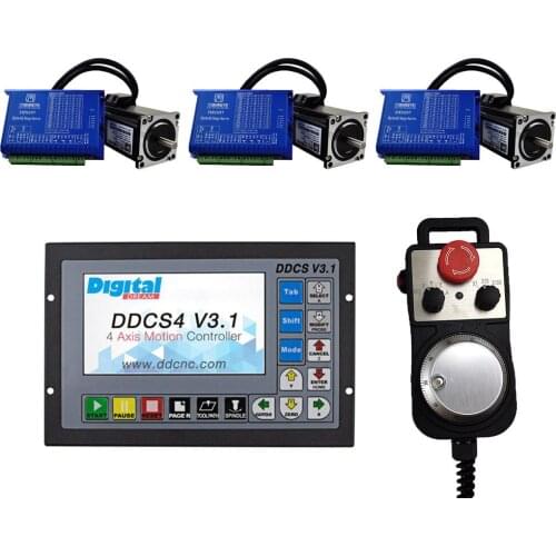 CNC kit ddcsv3.1 3-axis motion control system nema23 hybrid servo kit JMC 2HSS57+57J1880EC-1000 closed-loop motor