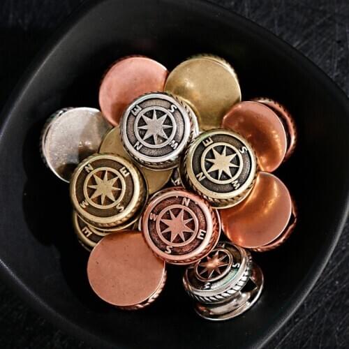 Ethnic Round Brass Beads For Making Paracord Bracelet Classic Big Hole compass Shape Beads DIY Jewelry