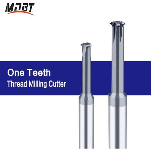 Thread Milling Cutter Tungsten Carbide Steel 1 Tooth Micro Mill Cutter M1 M2 M3 M4 M5 M6 M8 3 Flutes Mills Router Bits