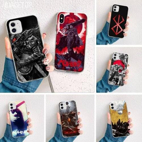 HUAGETOP Berserk Anime Guts Griffith Soft Phone Cover for iphone 12 pro max 11 pro XS MAX 8 7 6 6S Plus X 5S SE 2020 XR cover