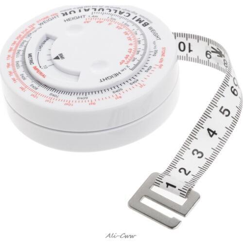 BMI Body Mass Index Retractable Tape 150cm Measure Calculator Diet Weight Loss Tape Measures Tools