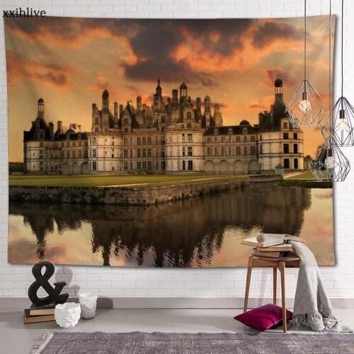 Custom Tapestry Building Castle Printed Large Wall Tapestries Hippie Wall Hanging Bohemian Wall Art Decoration Room Decor