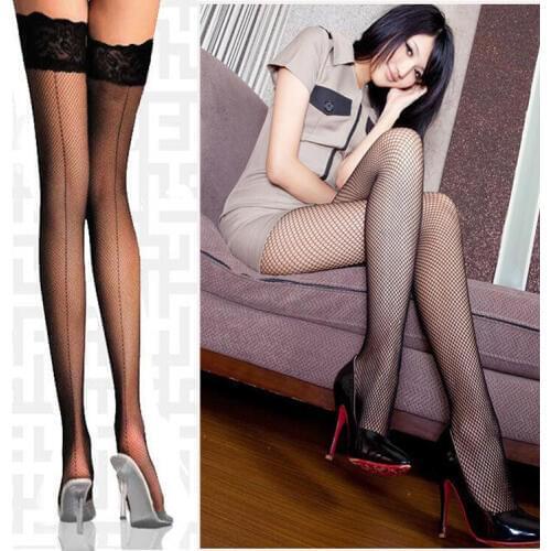 Linfen Women's Black Stockings