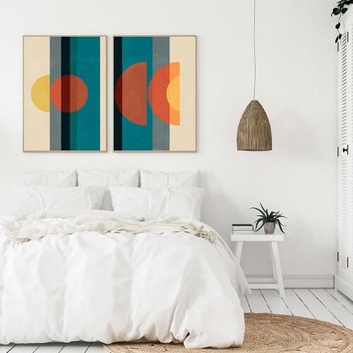 Line and Geometry Nordic Wall Art Canvas Painting Nordic Posters and Prints Wall Pictures for Living Room Decor
