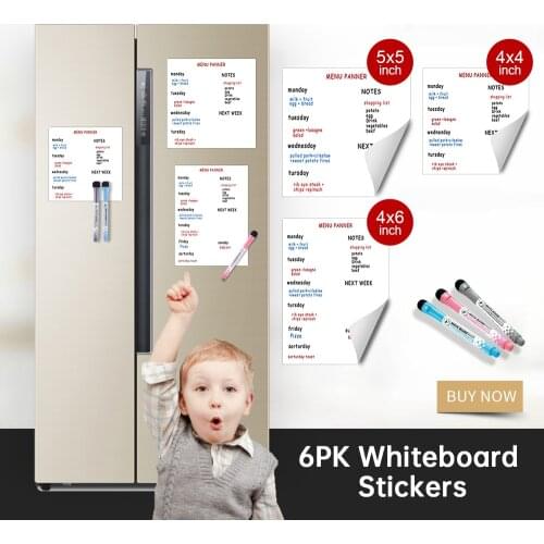Magnetic Whiteboard Stickers Dry Erase Whiteboard notes for Kid Calendar Table Schedules Fridge Draw Sticker 4*4 /5*5/4*6 inch