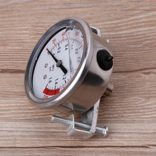 0-1.6MPa 0-220psi Water Liquid Pressure Gauge Meter 1/4" f Reverse Osmosis Pump A6HB