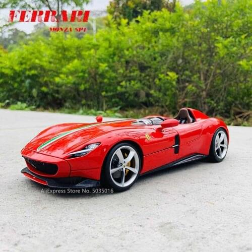 Bburago 1:18 Ferrari Monza SP1 car model simulation alloy original Rafa sports car model super running car model gift