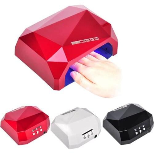 New Diomand Shape LED UV Nail Lamp Fast Drying 36W Time Setting Nail Dryer Lamp Hot Selling Gel Nail Tools In Many Colors