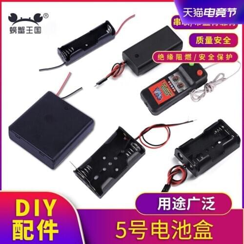 New DIY AA Battery Storage Box Case 1 2 3 4 5 6 Slot Way Batteries Clip Holder Container