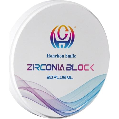 HONCHON New 3D Plus Multilayer Zirconia , 47% to 57% Translucency 98mm Disc