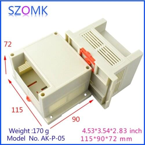 Plastic electronics project instrument box (10 pcs) 115*90*72mm enclosures for electronics plastic case din rail box