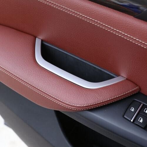 1pcs Car-styling ABS Inner Drivers Door Armrest Storage Box Frame Cover stickers For BMW X3 F25 X4 2011-16 Accessories PRICE:US