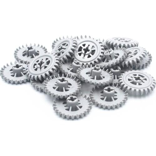 MOC Building Blocks Technical Parts 20pcs Technical CROWN- AND GEAR WHEEL Z24 compatible with lego for Kids Boys Toy 3650c