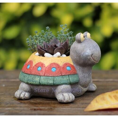 Creative outdoor Resin animal Turtle flower pot succulent plants Childrens room Garden decoration flower vases country style