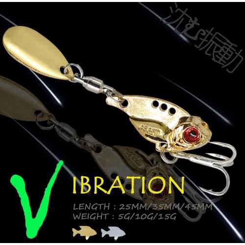 WALK FISH 1PCS 5G/10G/15G VIB Vibration Fishing Lures Pesca Wobblers Sinking Metal Bait Spinner Spoon Jigging Fishing Tackle