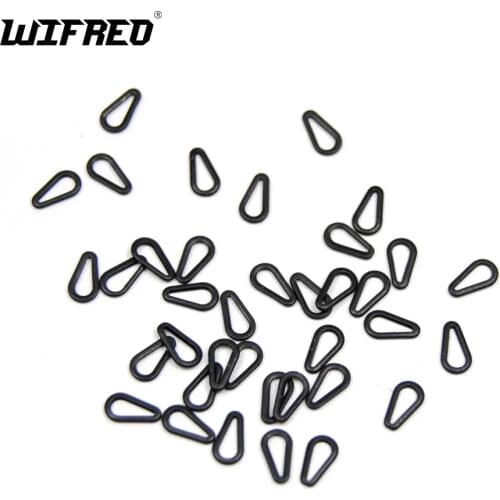 [20pcs/pack] Flat Carp Fishing Tear Drop Rig Ring Matt Black Rig Loop Carping Terminal Accessories