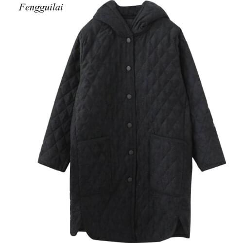 Women Long Outerwear Turtleneck Cotton Ladies Elegant Vestidos Plus Size Female Clothes Pleated Loose Autumn Winter Coat Mujer