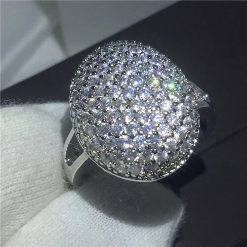 Bella ring Pave setting AAAAA zircon Stone cz Engagement Wedding Band Rings for women men 925 Sterling silver Bridal Jewelry